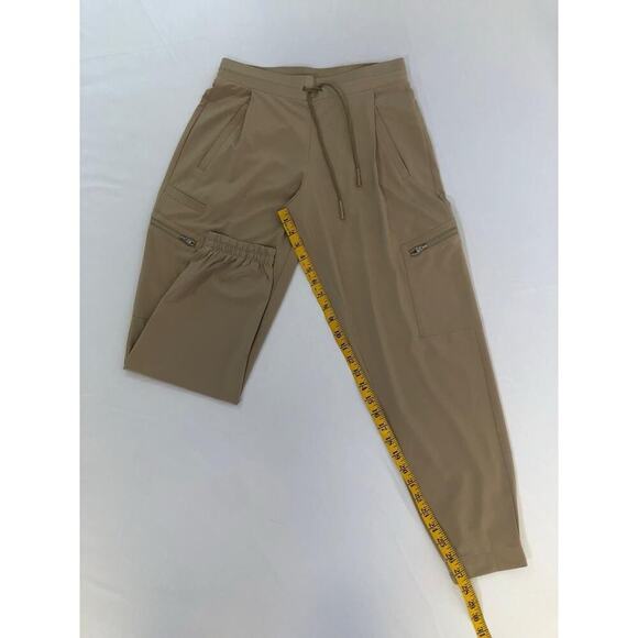 Athleta Go Fat Travel Pants Drawstring Waist Khaki Size 4 Outdoor Hiking Travel - Picture 10 of 12